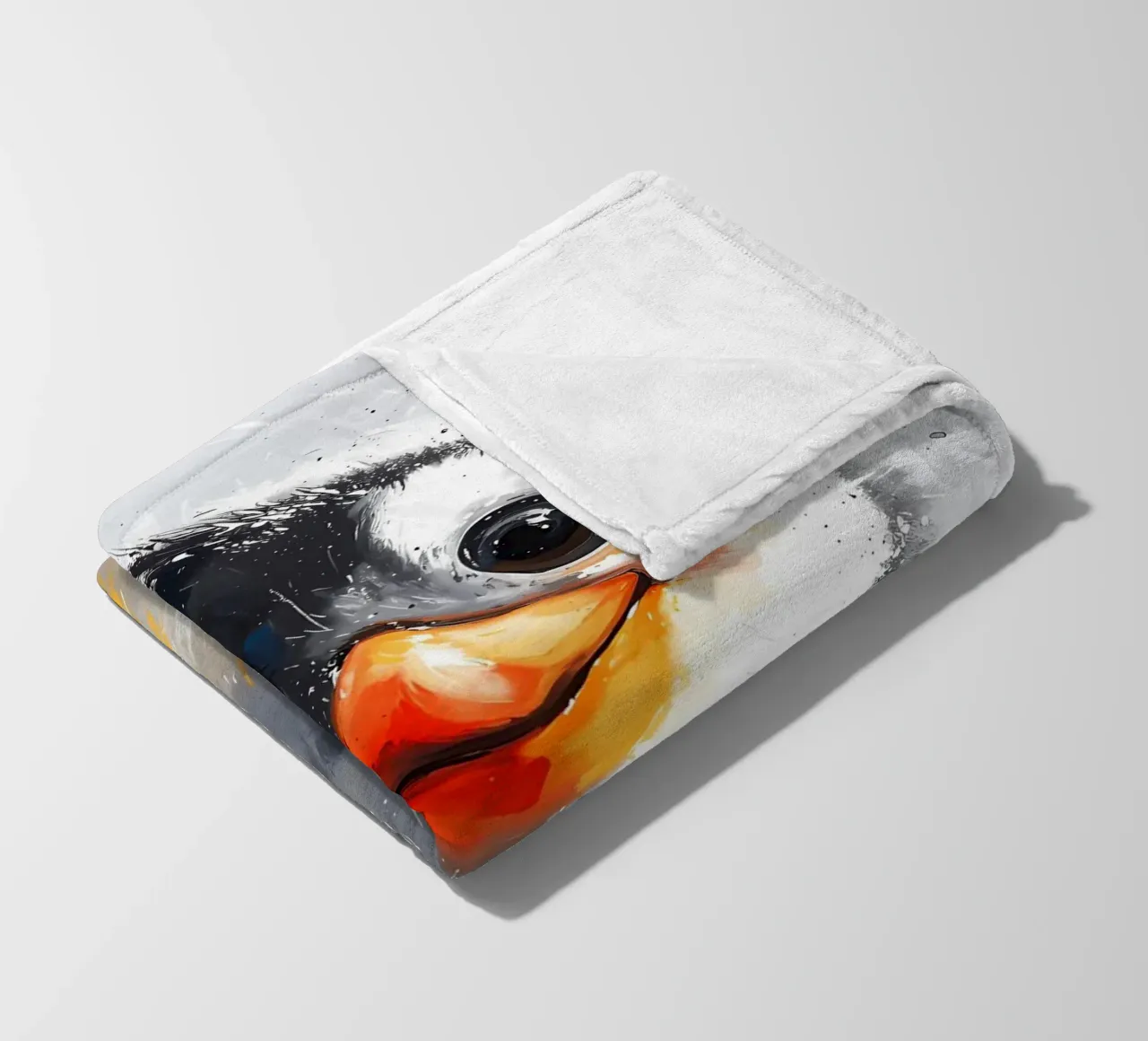 Fluffy Penguin Chick_ Verspieltheit in Person Fleecedecke von Manh beo
