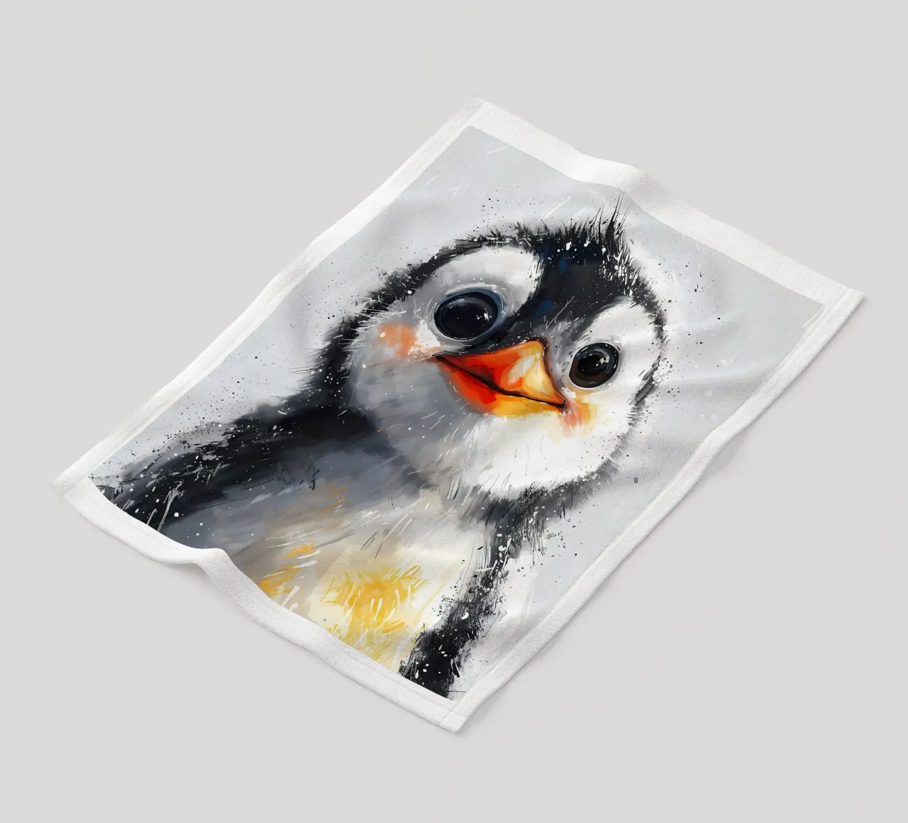 Fluffy Penguin Chick_ Verspieltheit in Person Fleecedecke von Manh beo