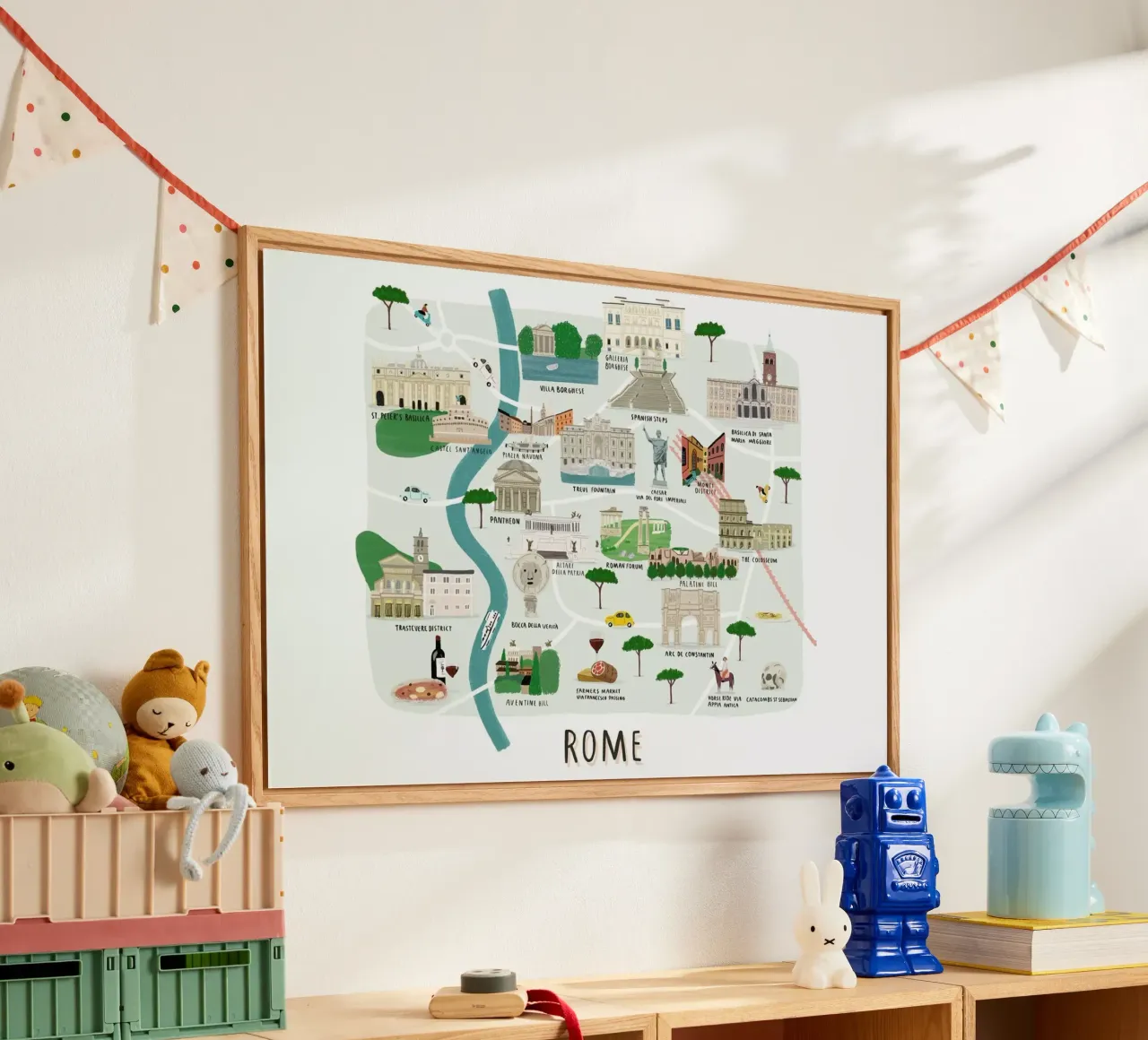 Rome Map plexiglas de Alex Foster