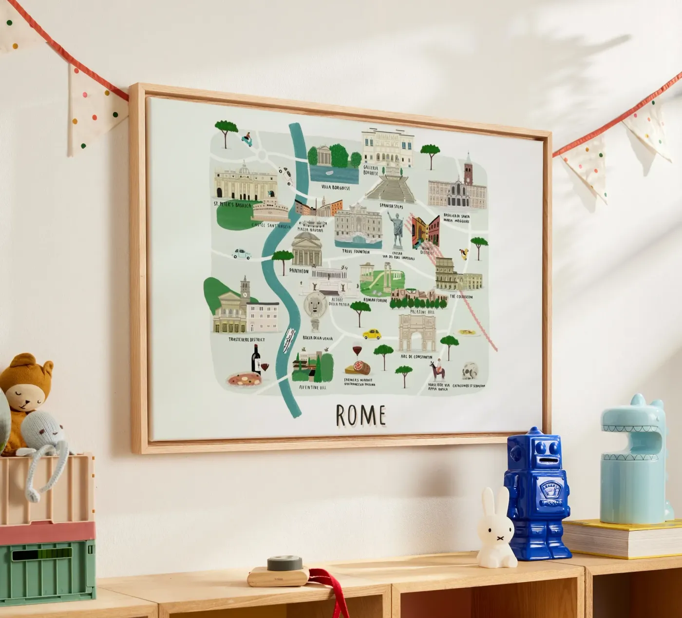 Mappa di Roma tela da Alex Foster