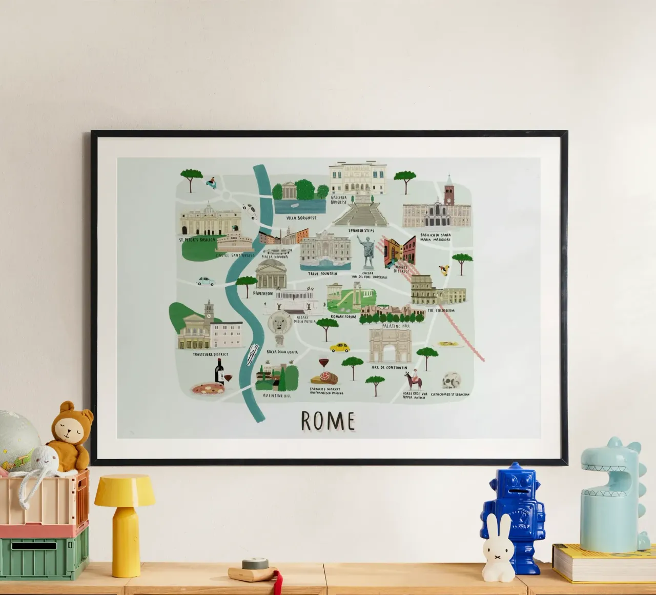 Rome Map poster by Alex Foster