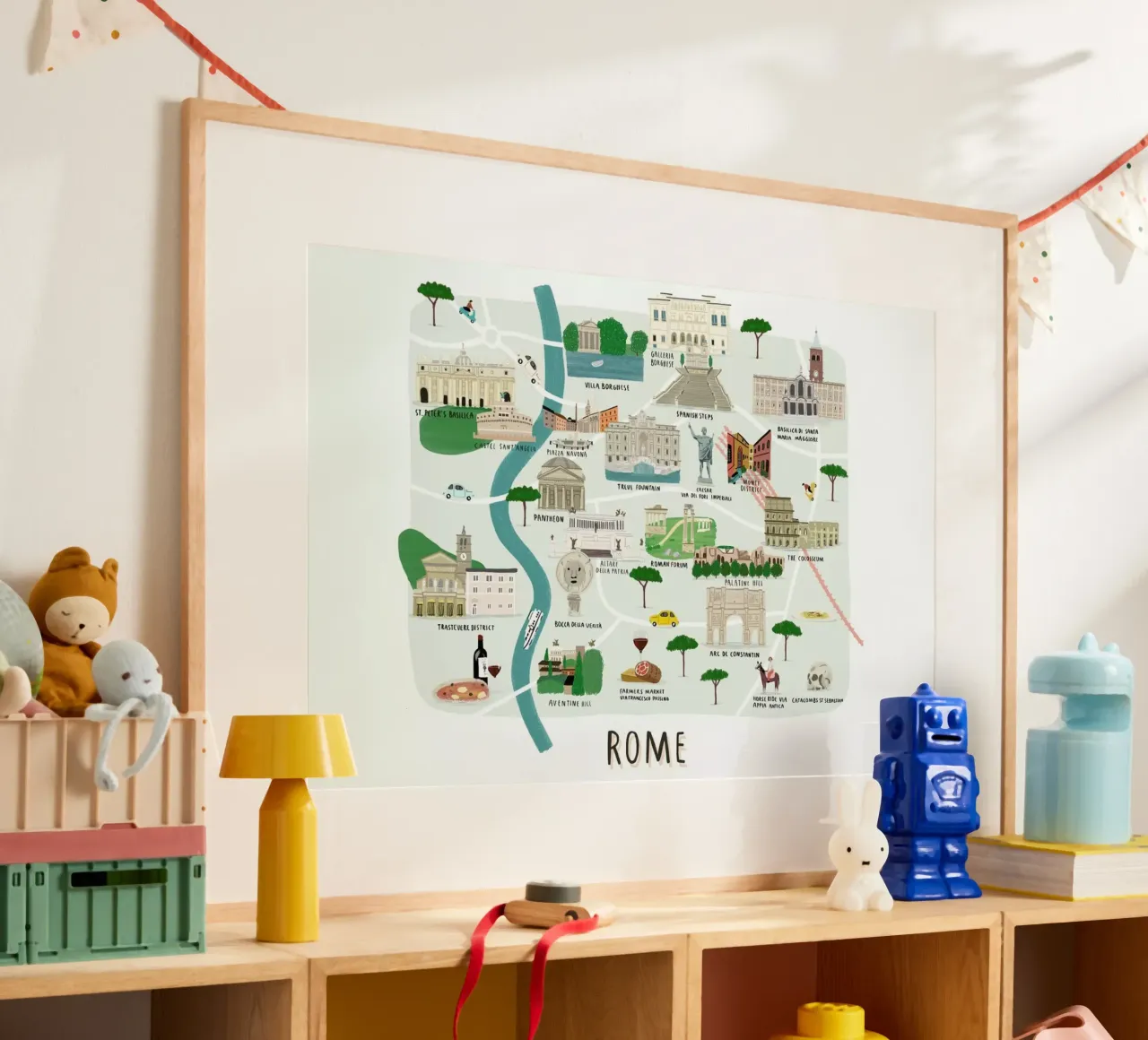 Rome Map poster by Alex Foster