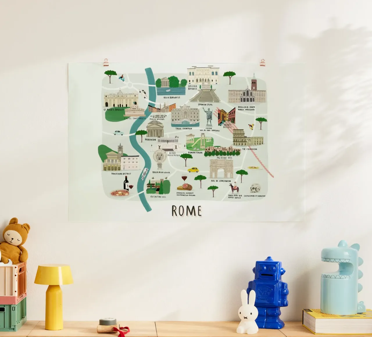 Rome Map poster by Alex Foster