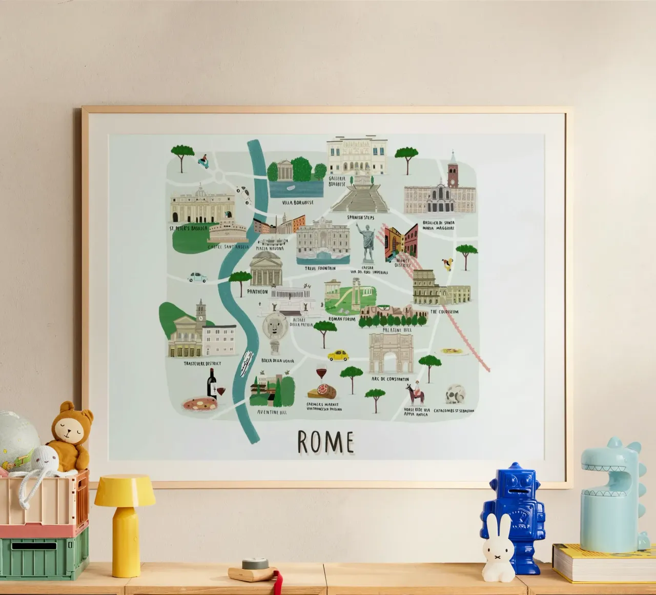 Rome Map poster by Alex Foster