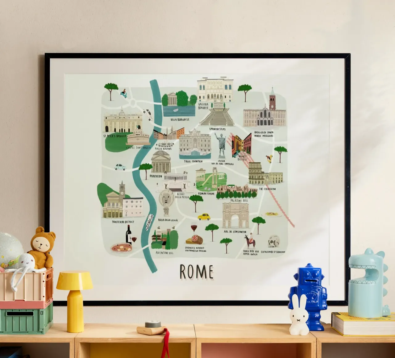 Rome Map poster by Alex Foster