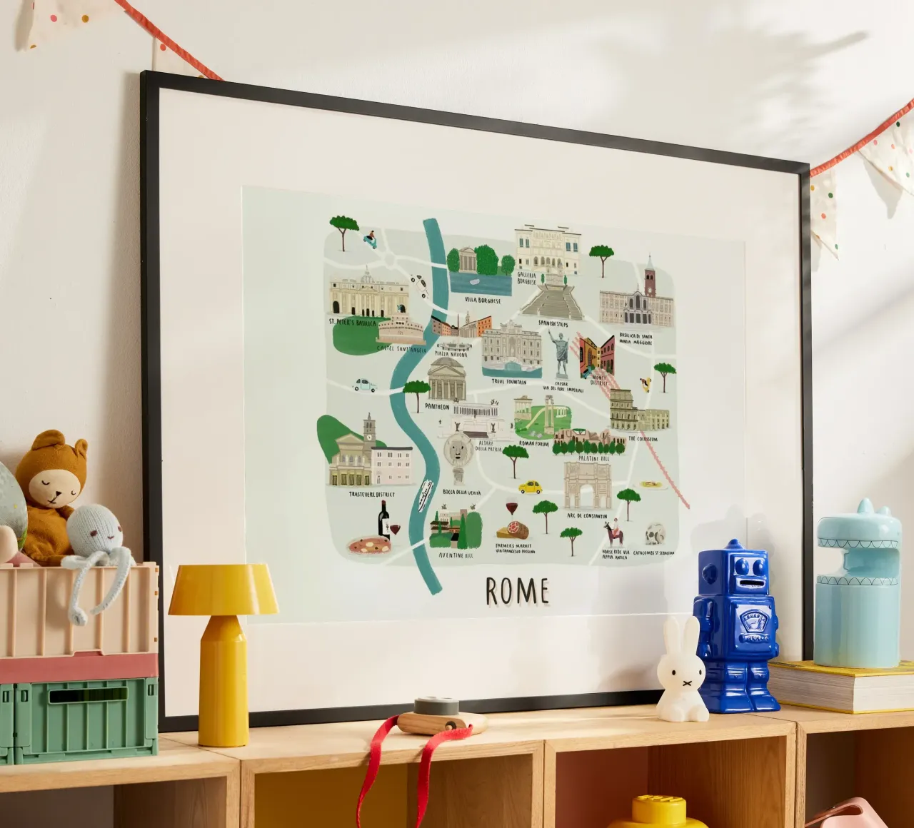 Rome Map poster by Alex Foster