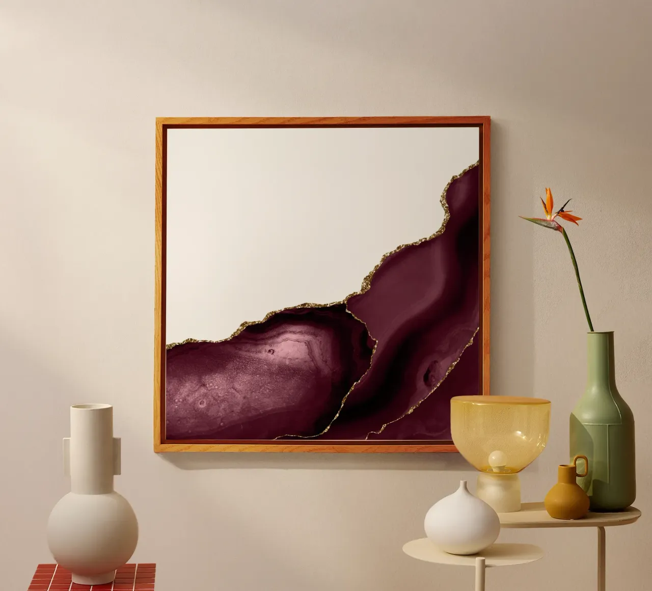 Agata bordeaux e oro Texture 26 plexiglass da Gemstone Textures