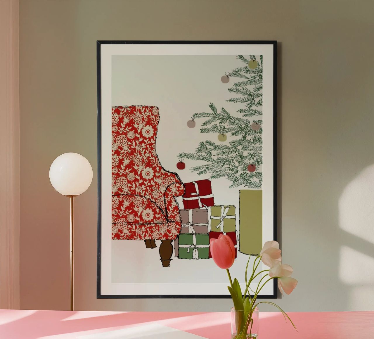 Happy Christmas Time poster van Nathys_illustration