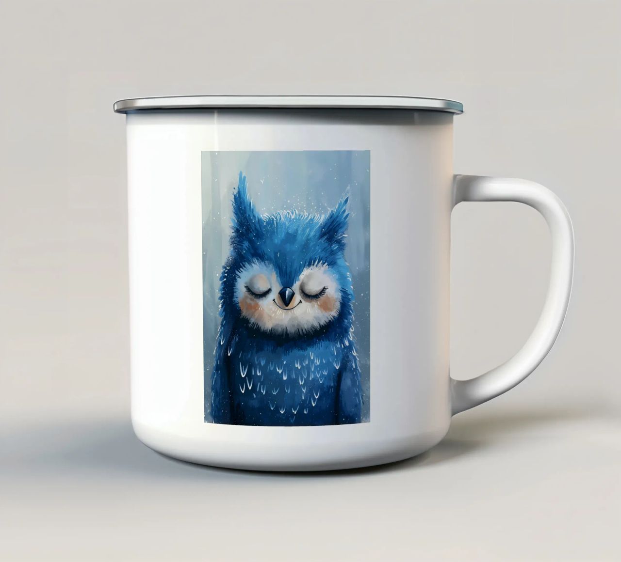 Volpe dallo sguardo gentile tazza in smalto da Manh beo