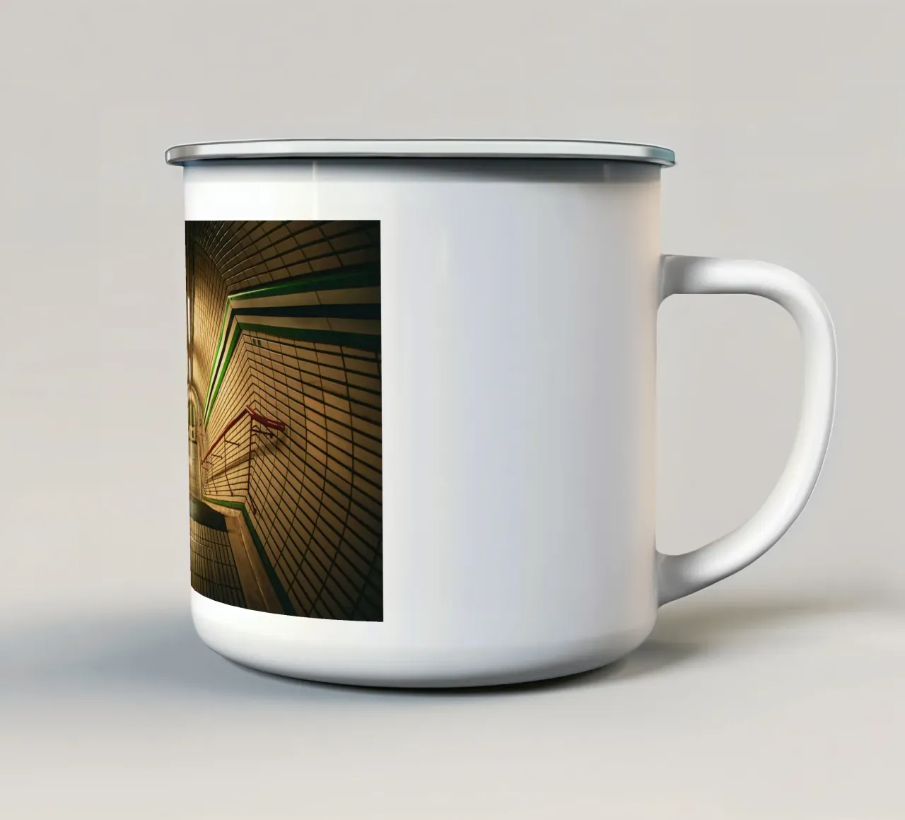 London Underground enamel mug by Flo Klein