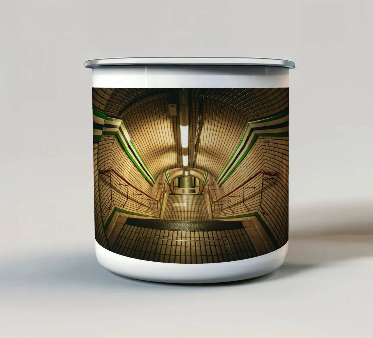 London Underground enamel mug by Flo Klein
