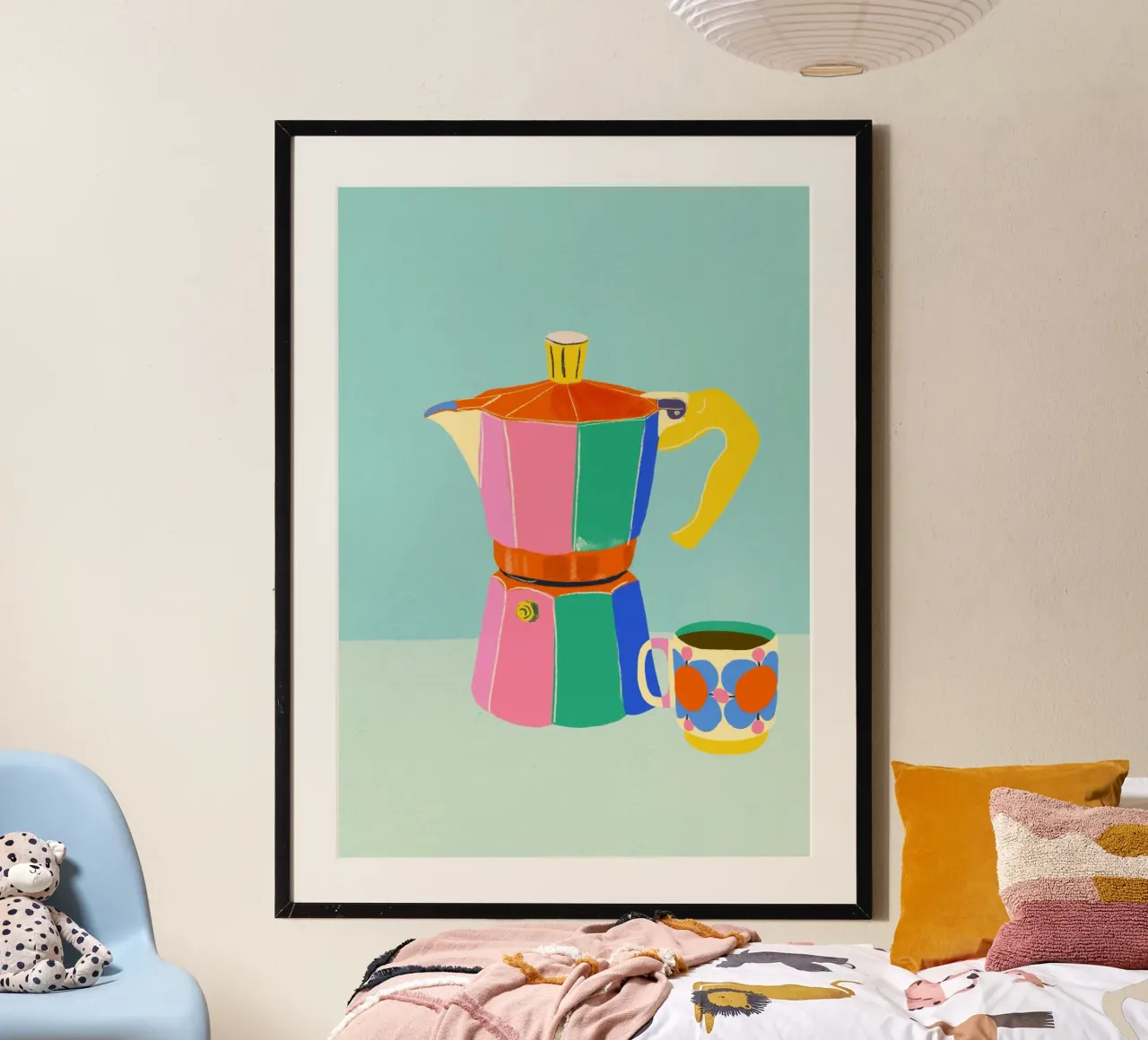 Cafetiere poster con telaio in legno da GigiRosado