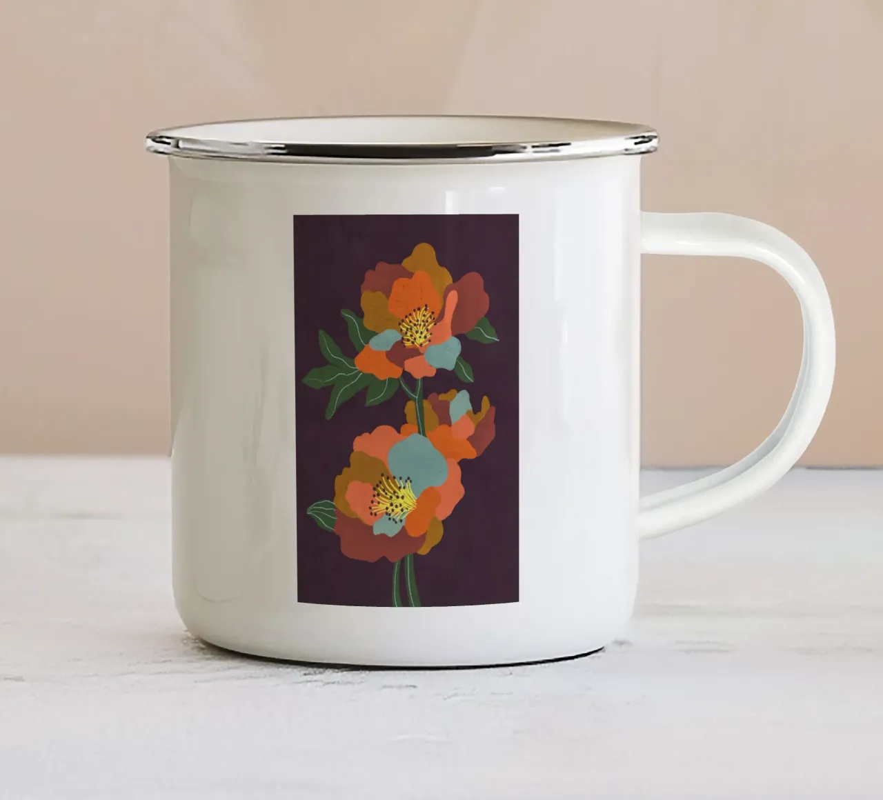 Flowers tazza in smalto da GigiRosado