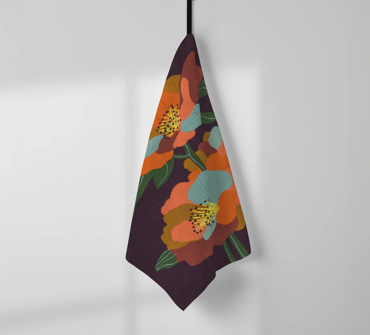 Flowers tea towel by GigiRosado