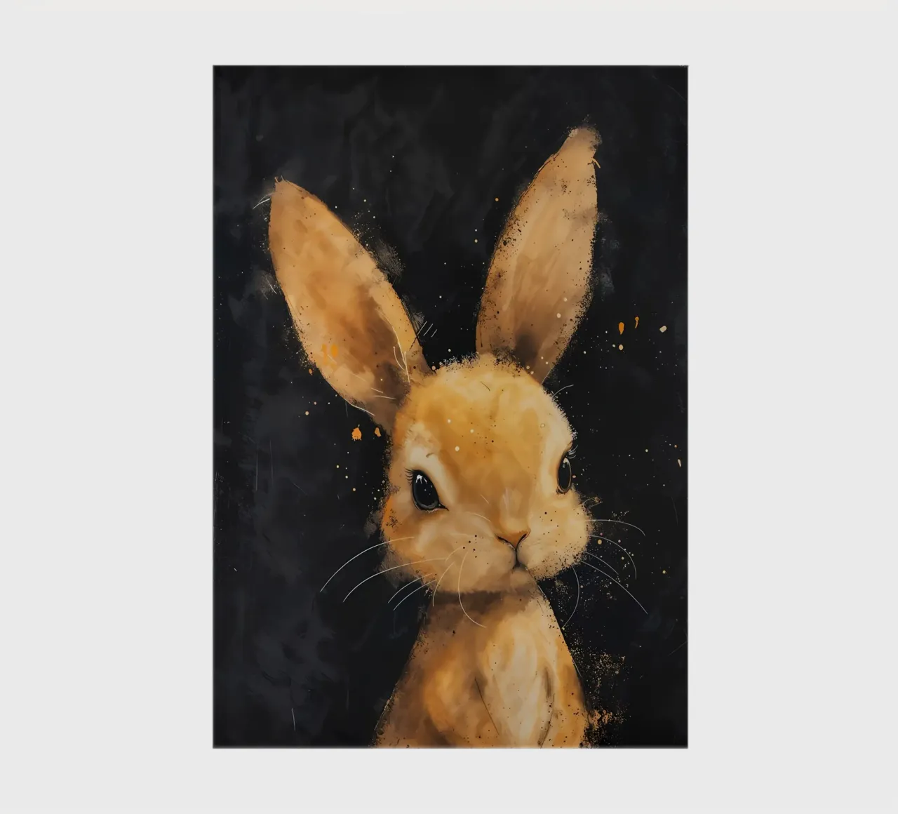 Golden Gaze Bunny_ Inquisitive and Alluring notebook by Manh beo