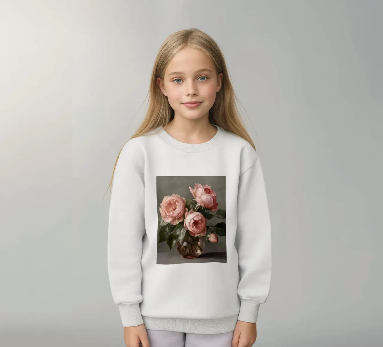 Rosa Rosa Romantico Vintage Botanico Floreale Amore Valentines felpa bambino da Gentle Echoes Art