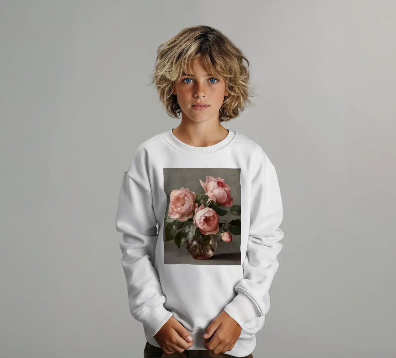 Rosa Rosa Romantico Vintage Botanico Floreale Amore Valentines felpa bambino da Gentle Echoes Art