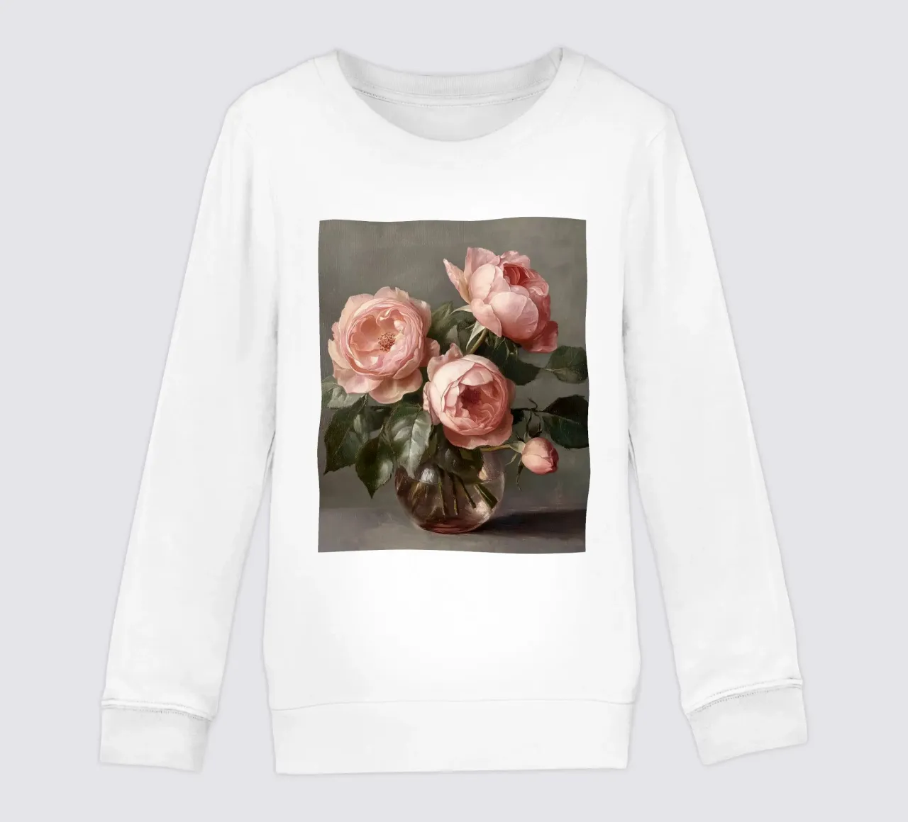 Rosa Rosa Romantico Vintage Botanico Floreale Amore Valentines felpa bambino da Gentle Echoes Art