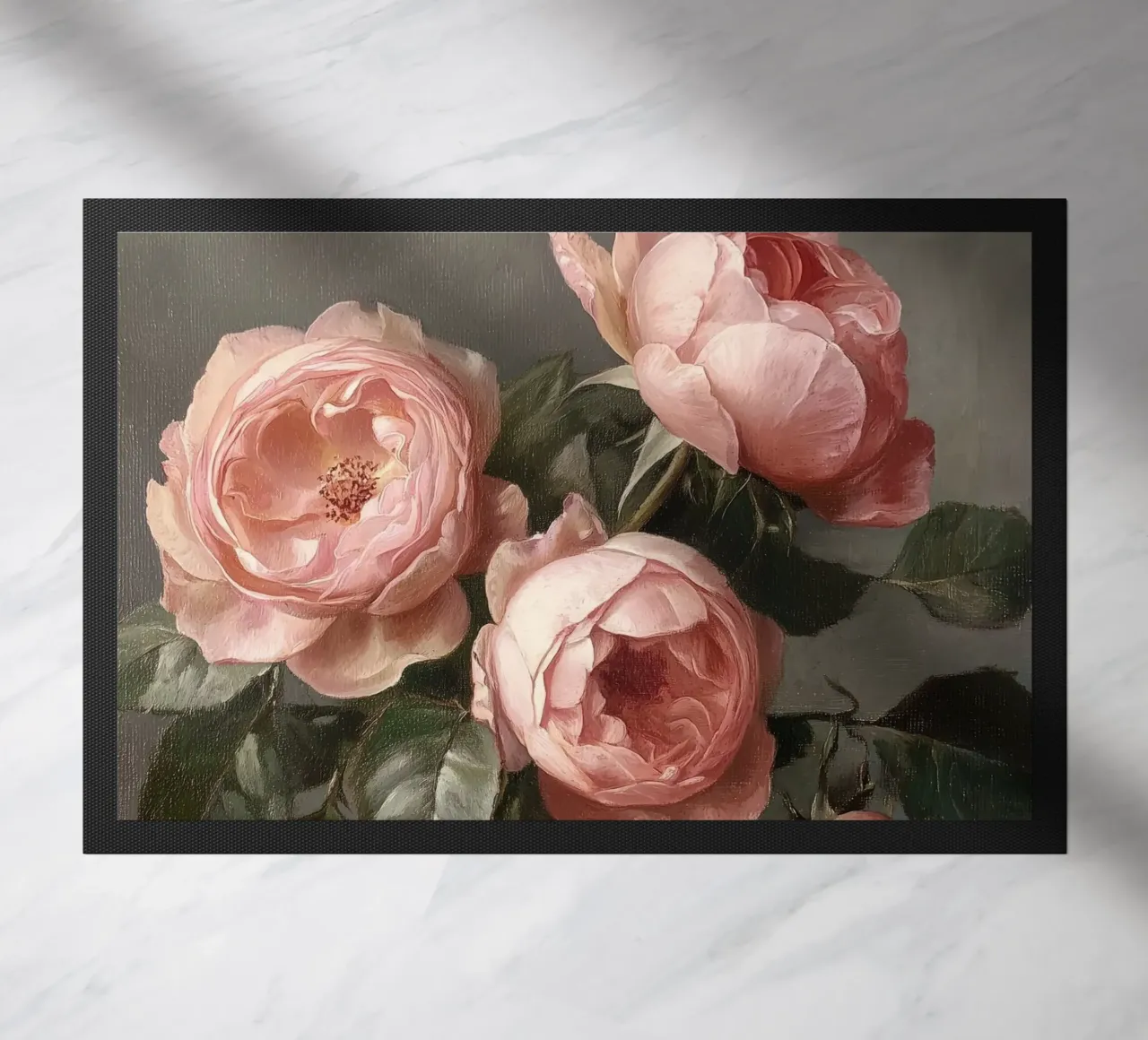 Rosa Rosa Romantico Vintage Botanico Floreale Amore Valentines zerbino da Gentle Echoes Art