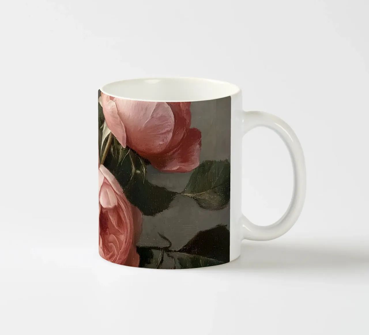 Rosa Rosa Romantico Vintage Botanico Floreale Amore Valentines tazza in ceramica da Gentle Echoes Art
