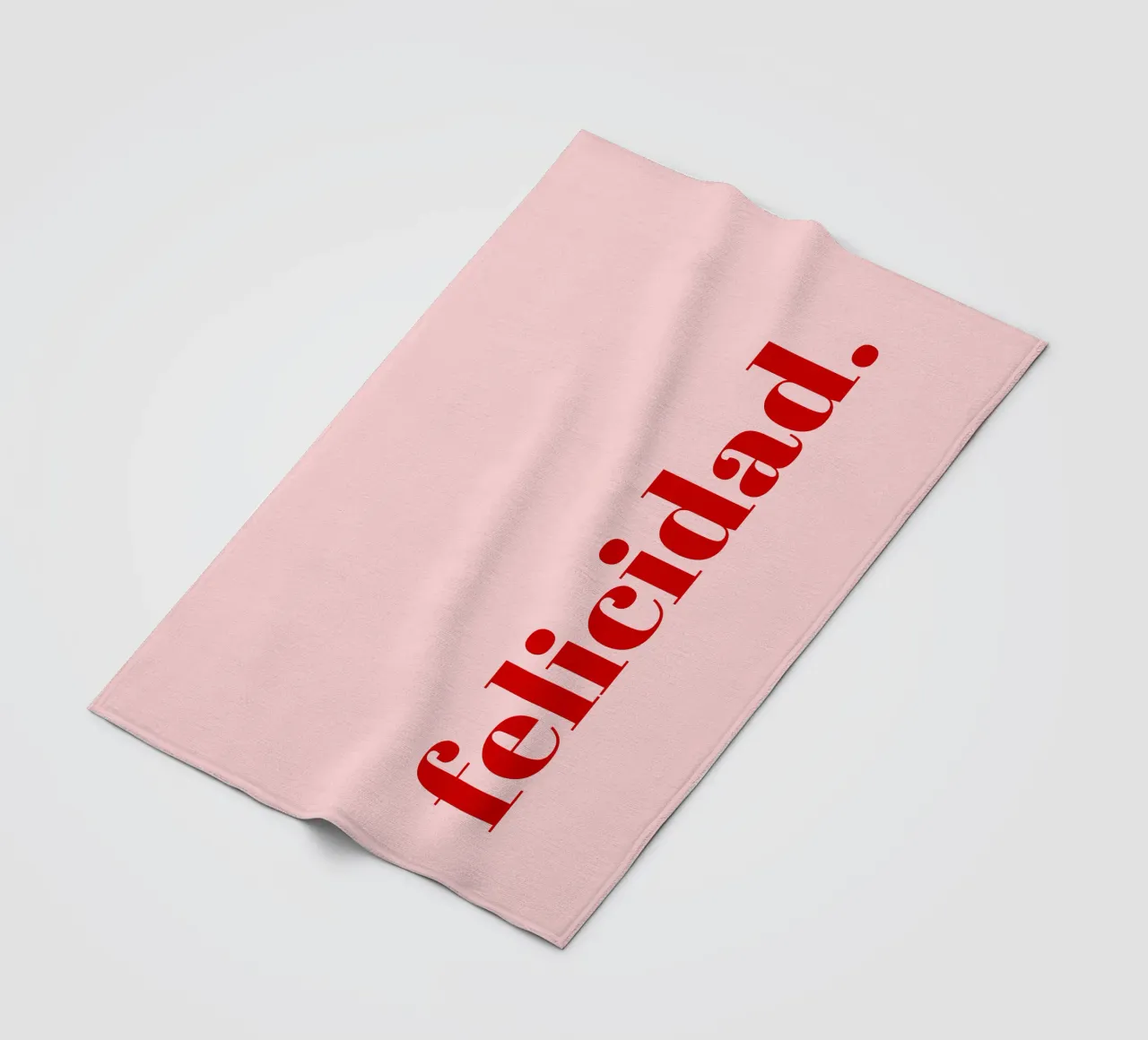 Happiness in Red - Design tipografico spagnolo coperta in pile da Studio Mooodz
