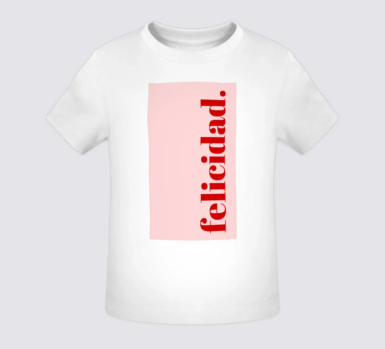 Happiness in Red - Spanish typography design baby t-shirt by Studio Mooodz