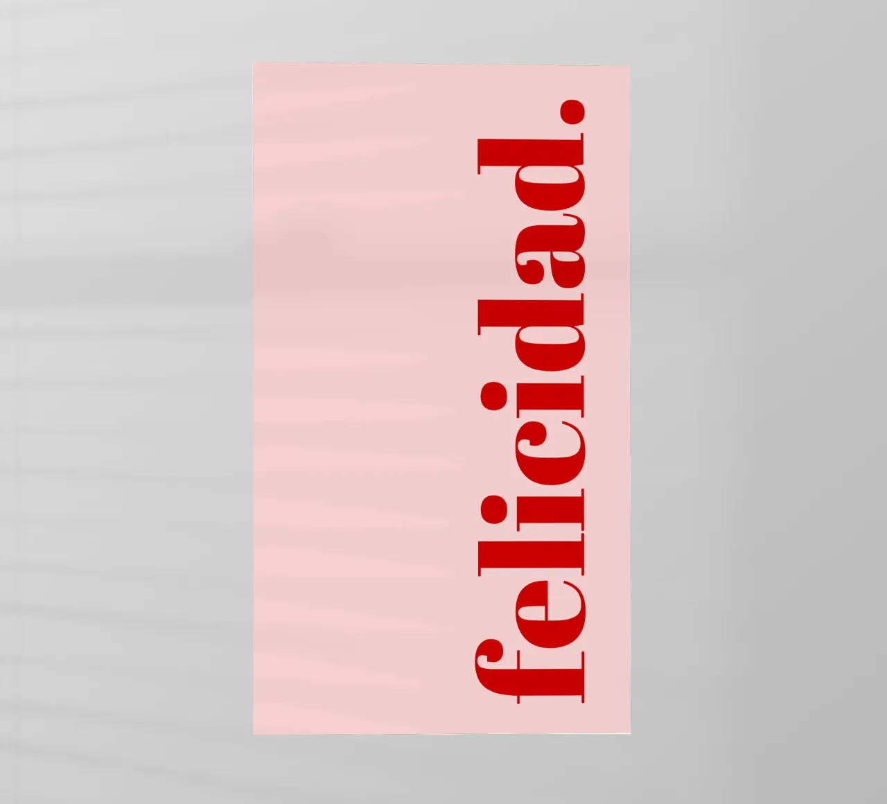 Happiness in Red - Design tipografico spagnolo pellicola backlit da Studio Mooodz