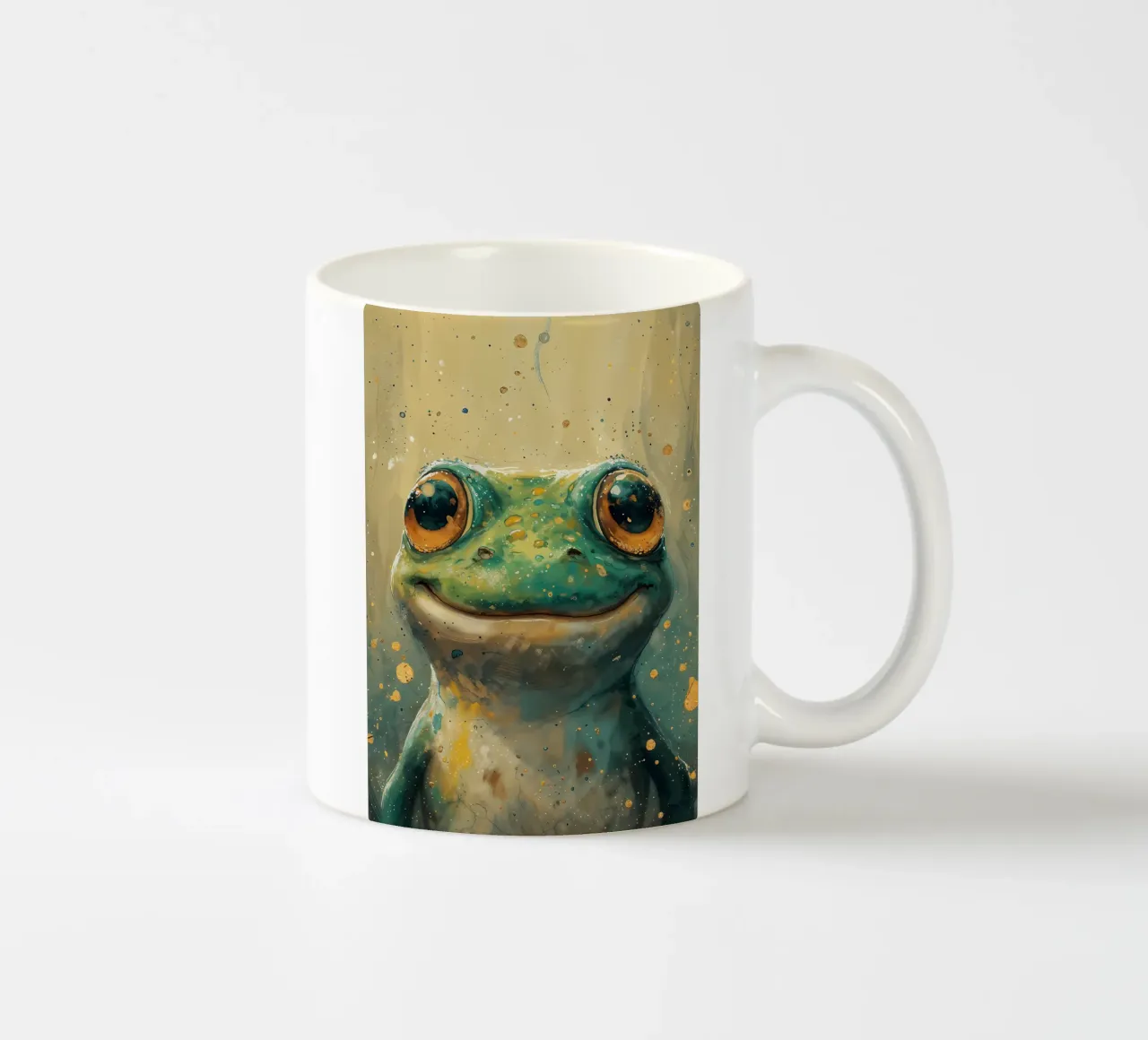 Rana dagli occhi dorati tazza in ceramica da Manh beo