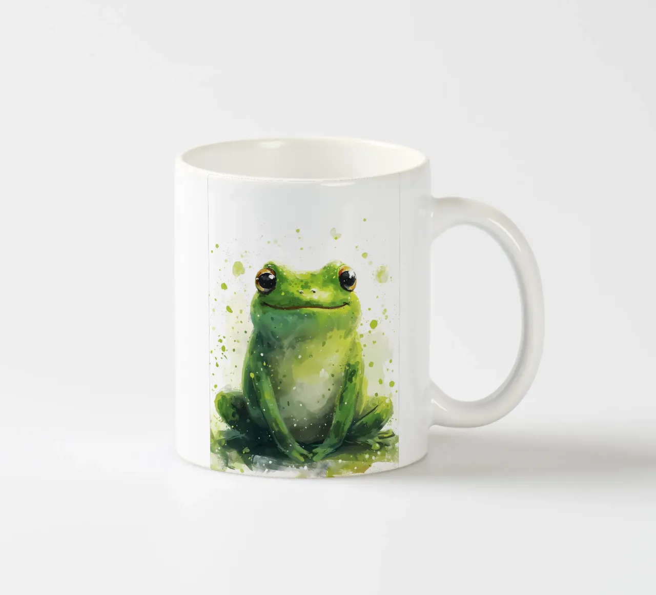 Rana dallo sguardo verde - Acquerello Serenity tazza in ceramica da Manh beo