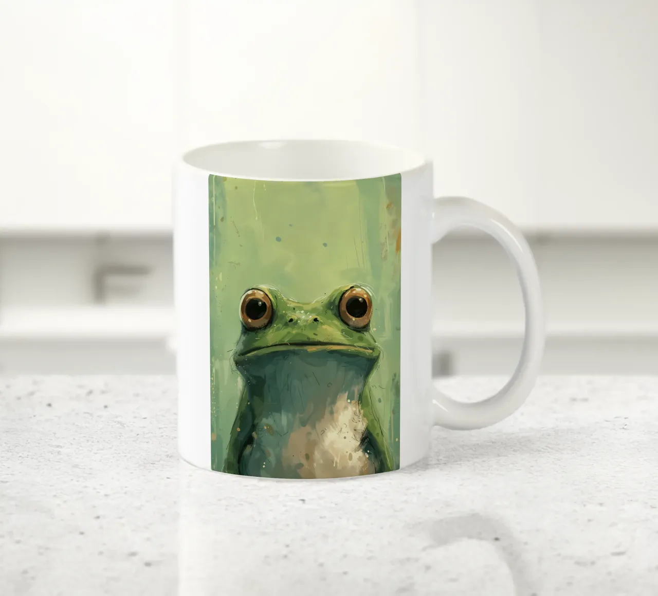 Rana dallo sguardo verde_ Uno sguardo stravagante tazza in ceramica da Manh beo