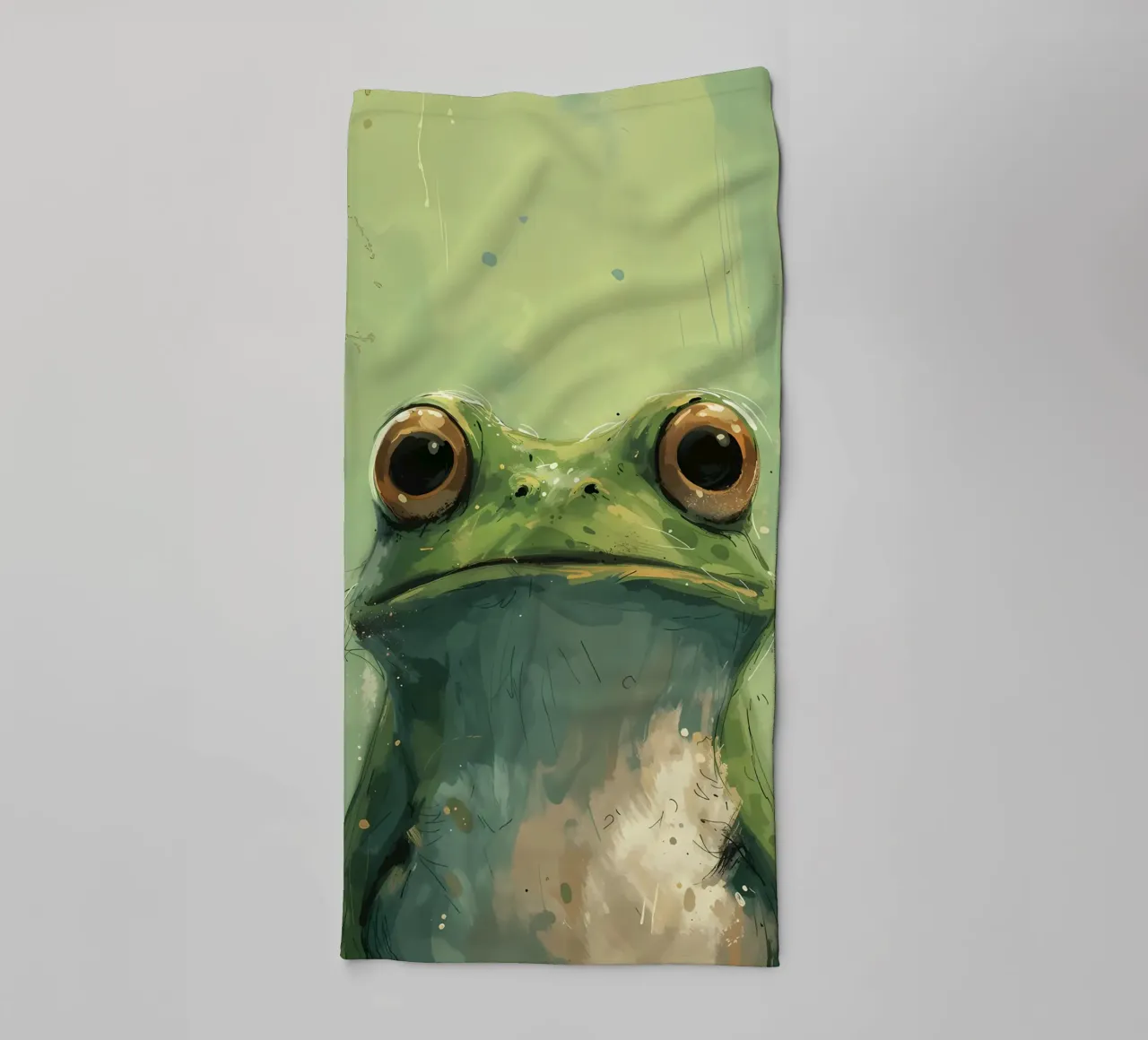 Rana dallo sguardo verde_ Uno sguardo stravagante asciugamano da bagno da Manh beo