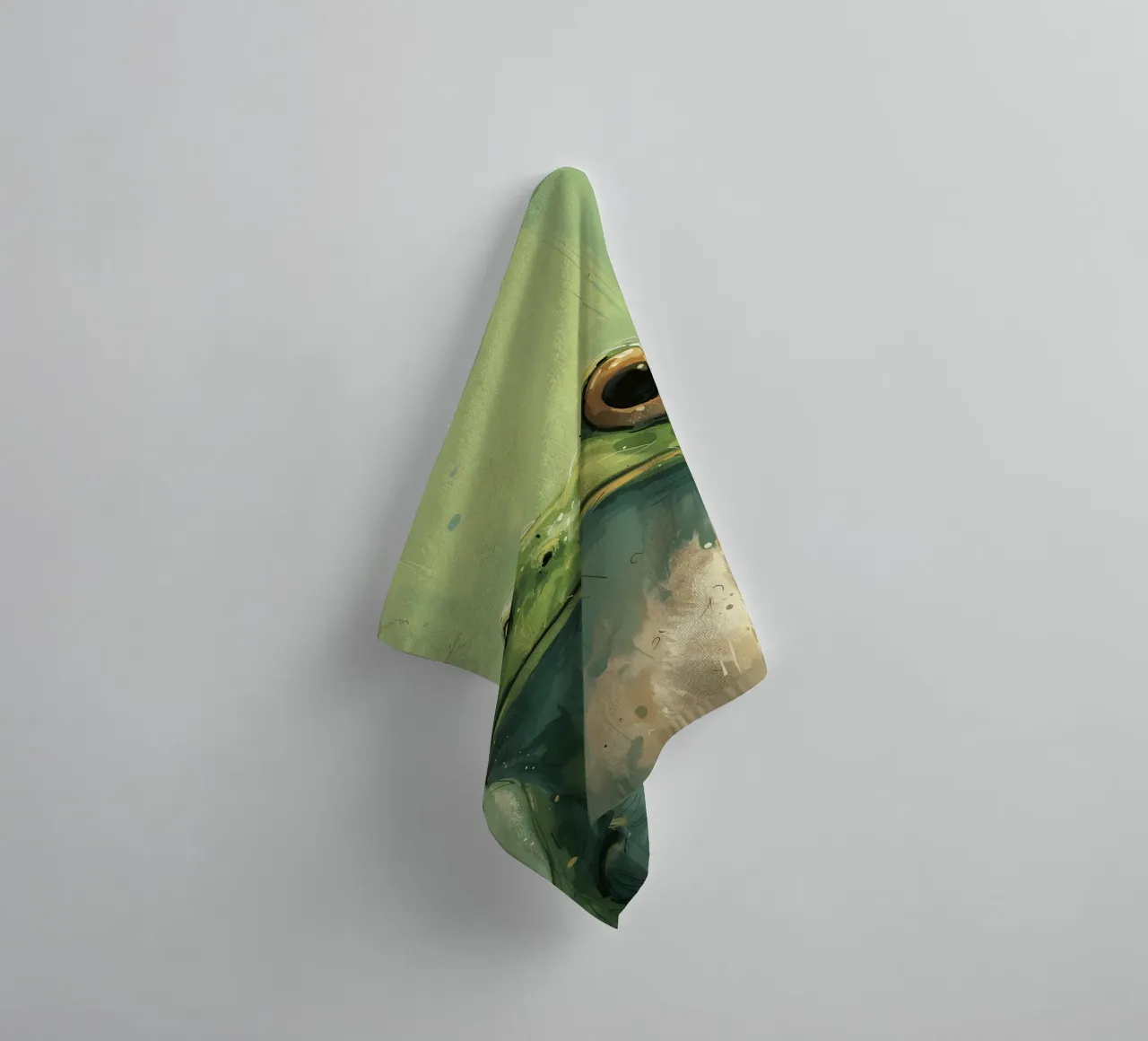 Rana dallo sguardo verde_ Uno sguardo stravagante asciugamano da bagno da Manh beo