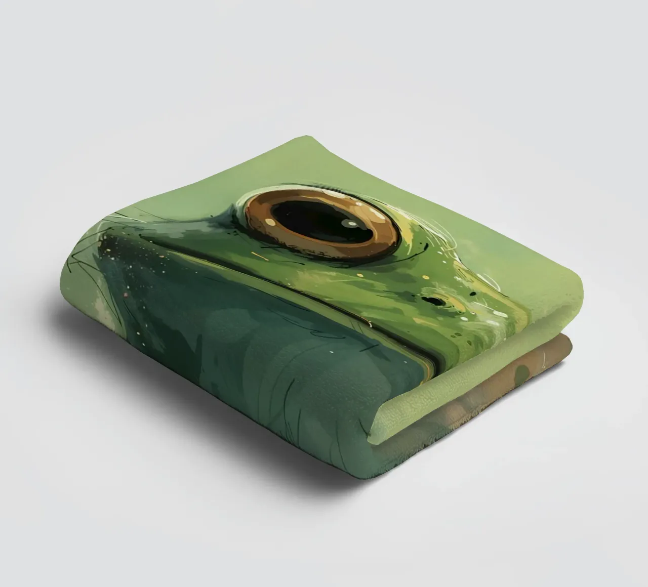 Rana dallo sguardo verde_ Uno sguardo stravagante asciugamano da bagno da Manh beo