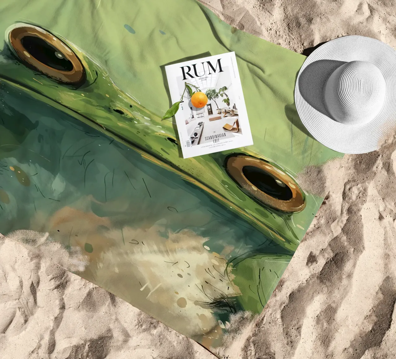 Rana dallo sguardo verde_ Uno sguardo stravagante telo mare da Manh beo