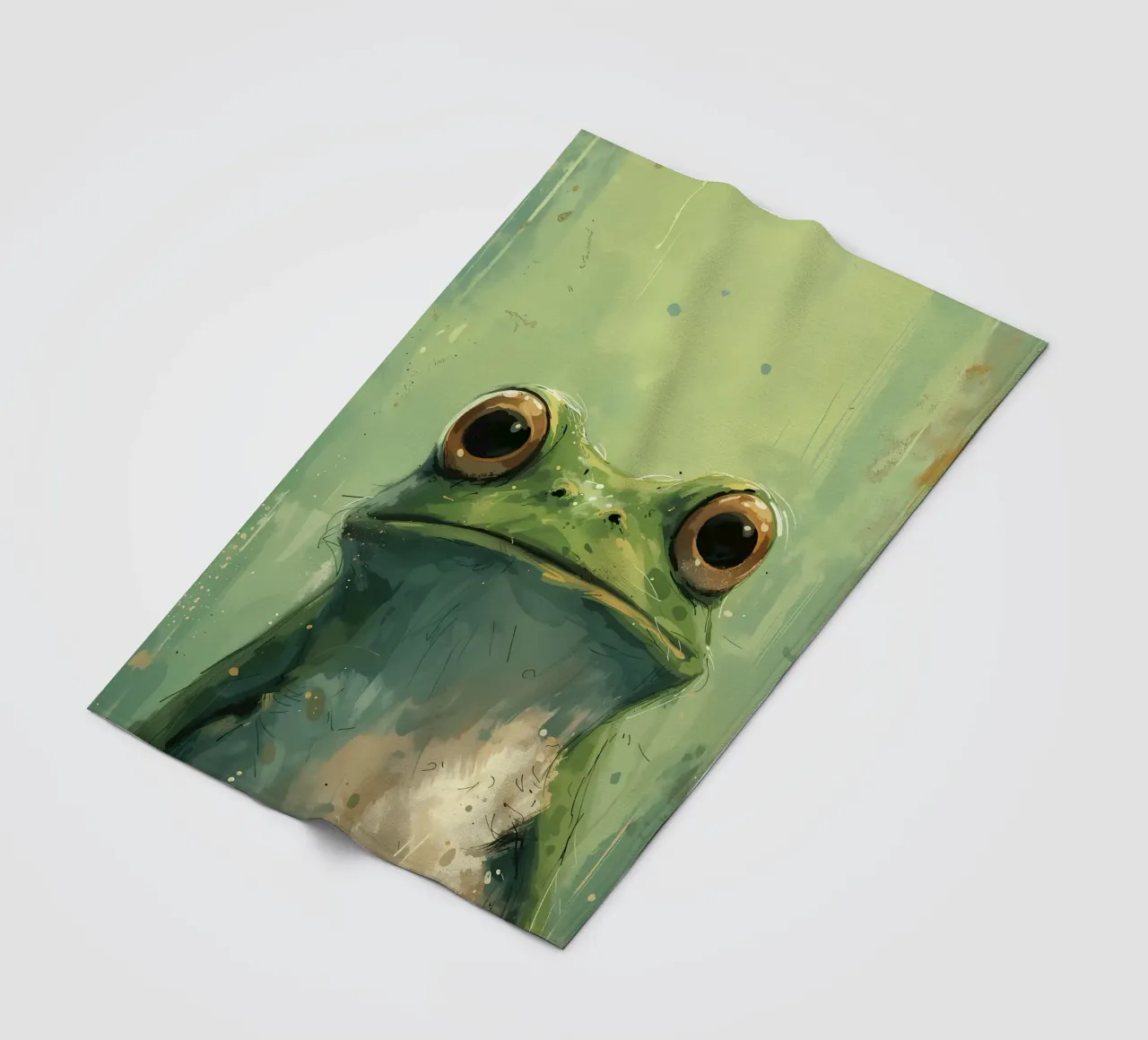 Rana dallo sguardo verde_ Uno sguardo stravagante coperta in pile da Manh beo
