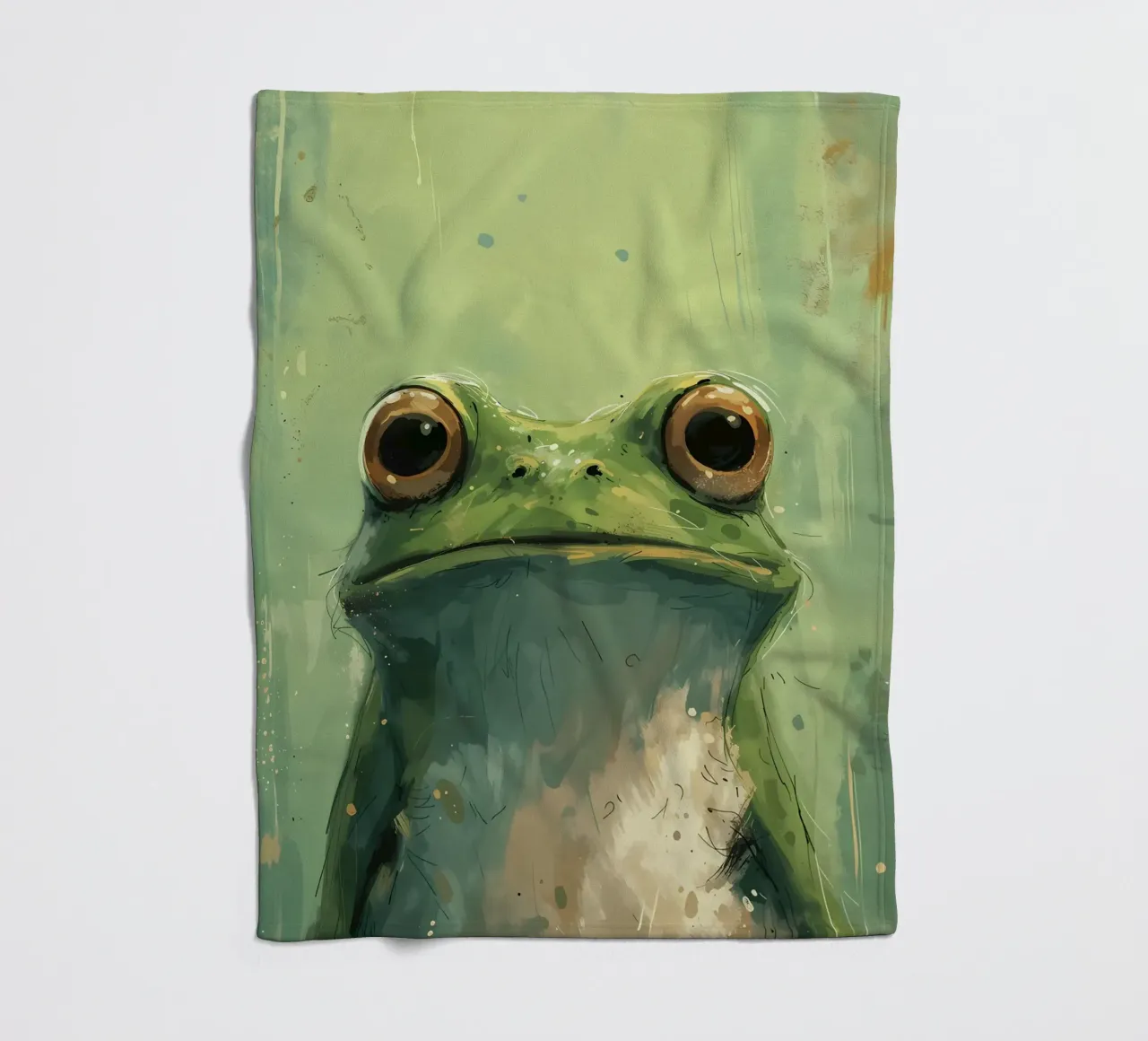 Rana dallo sguardo verde_ Uno sguardo stravagante coperta in pile da Manh beo