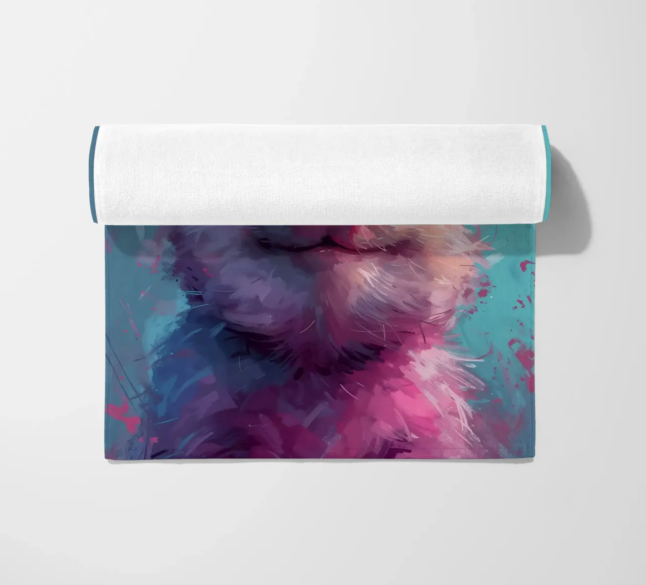 Joyful Piglet Bliss_ Une explosion de fantaisie colorée serviette de plage de Manh beo