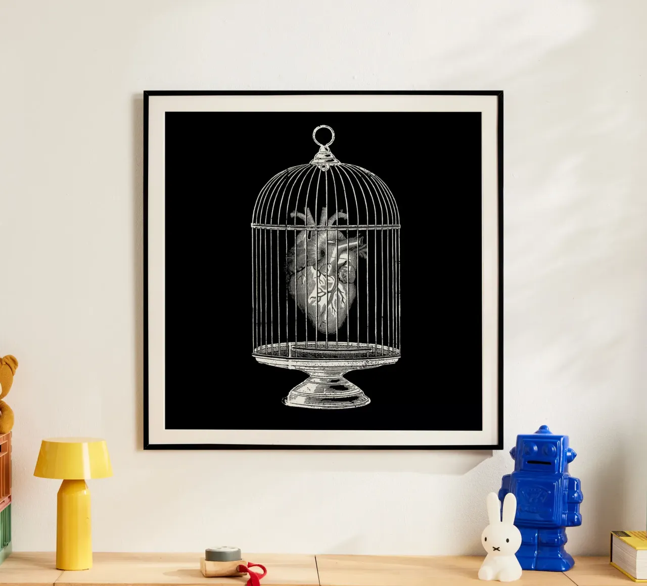 Free My Heart poster con telaio in alluminio da Tobe Fonseca