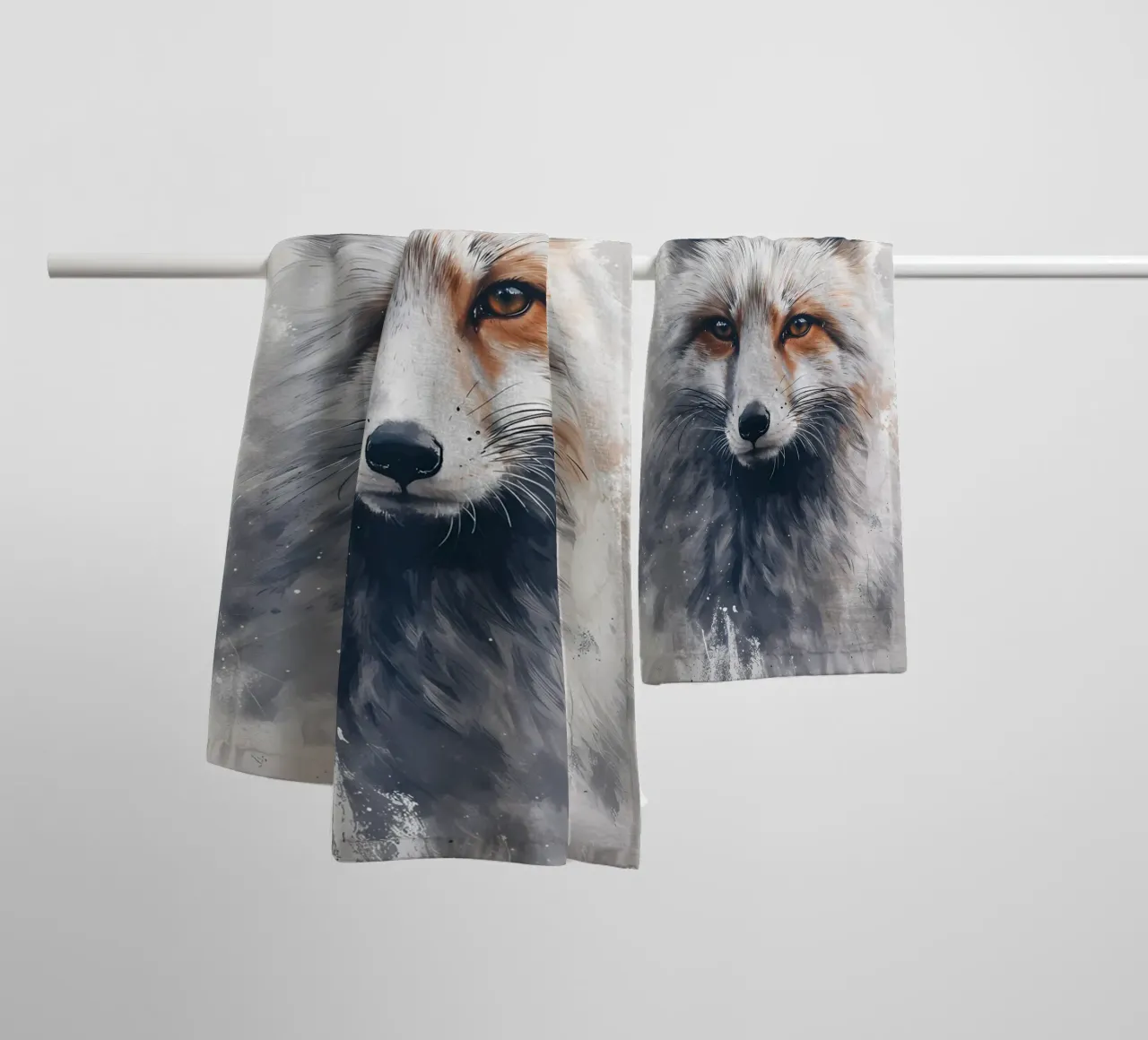 Majestic Fox Gaze towel by Manh beo