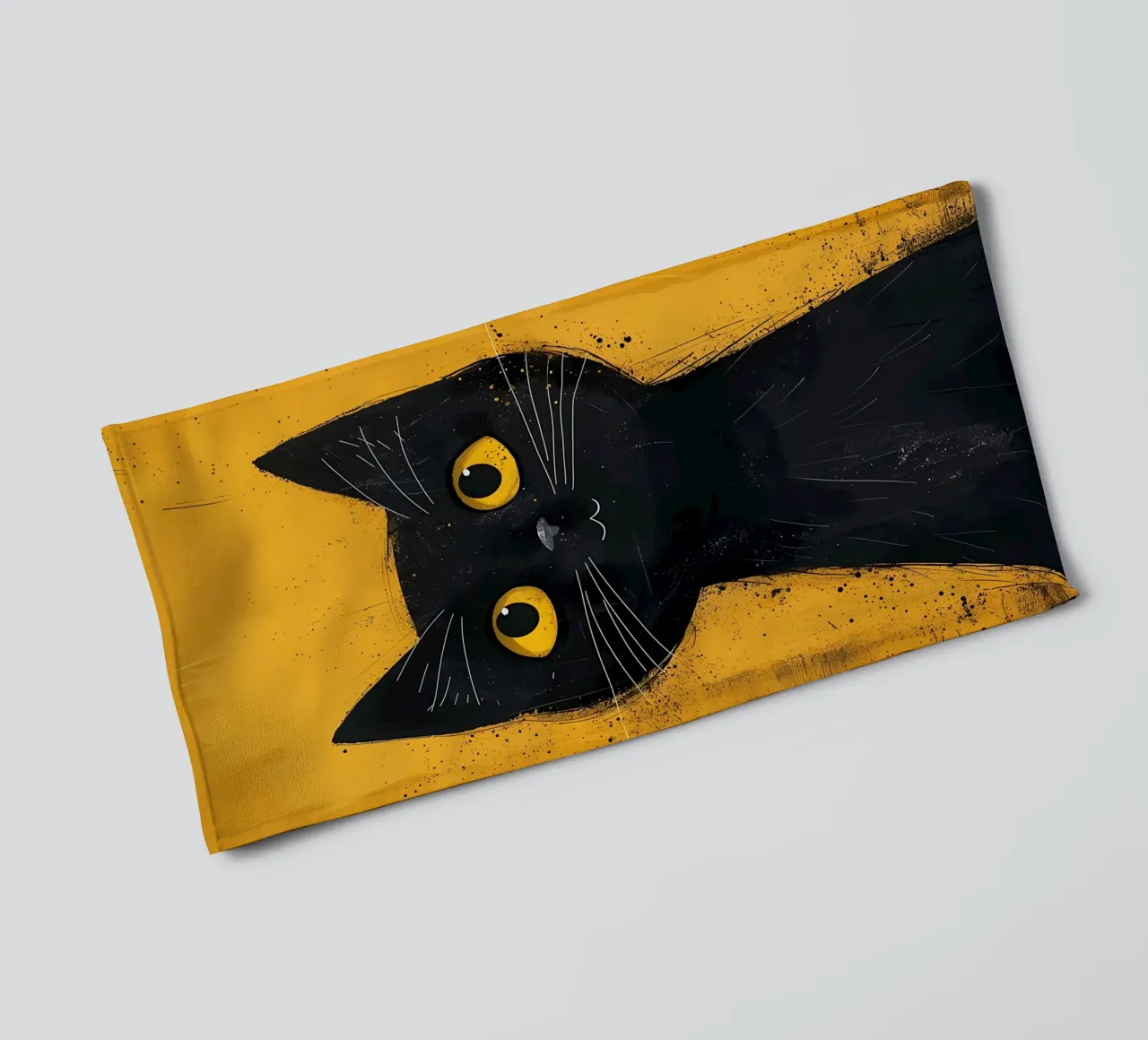 Gatto nero mistico asciugamano da bagno da Manh beo