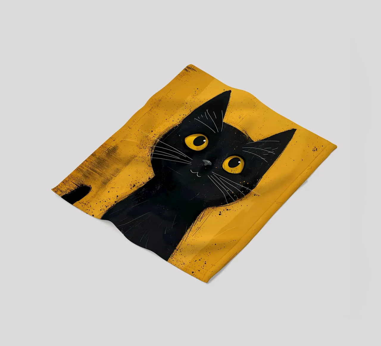 Gatto nero mistico coperta in pile da Manh beo