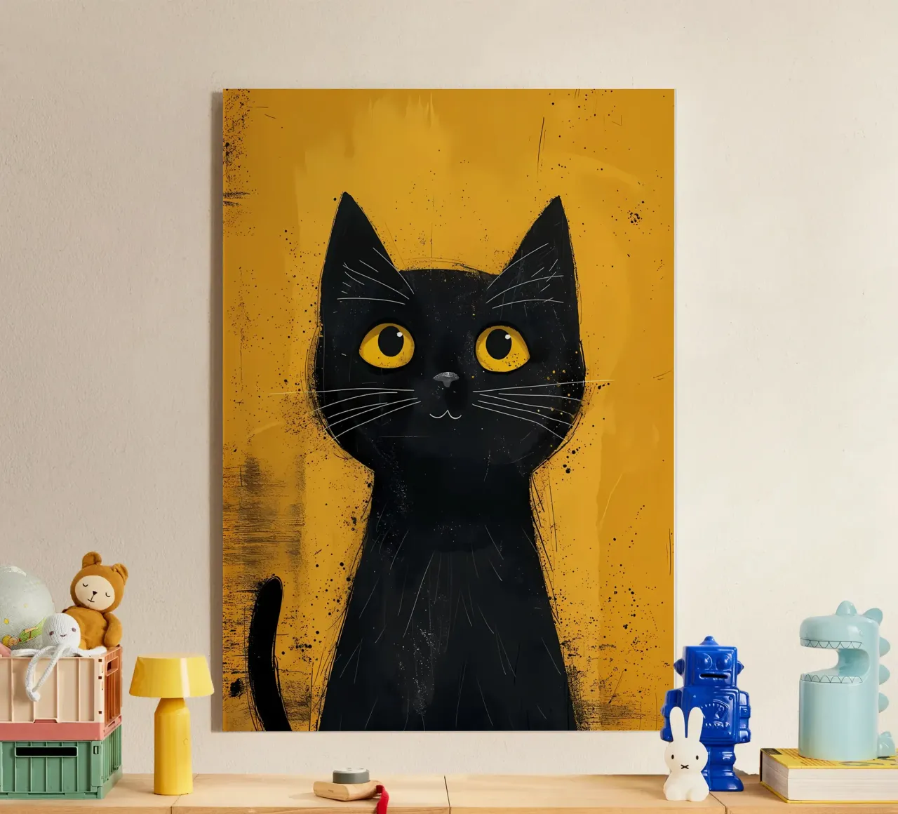 Gatto nero mistico plexiglass da Manh beo