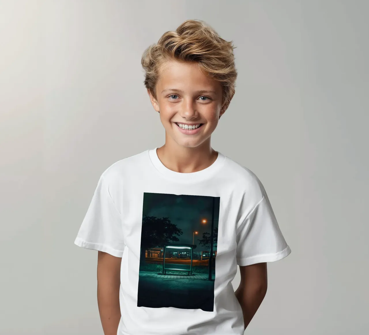 Silent Waiting in Hanoi kids t-shirt by By Night