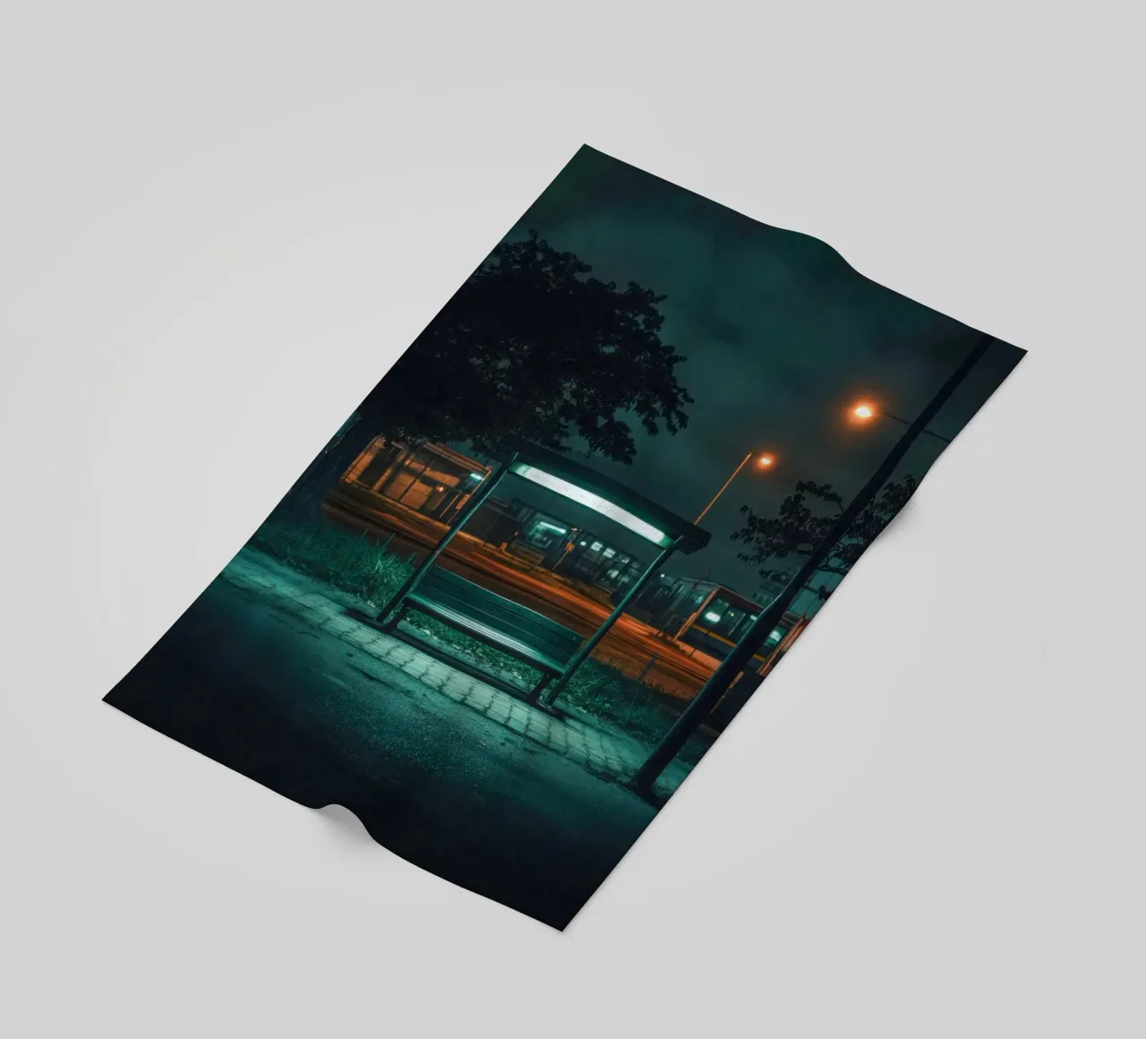 Silent Waiting in Hanoi beach towel by By Night