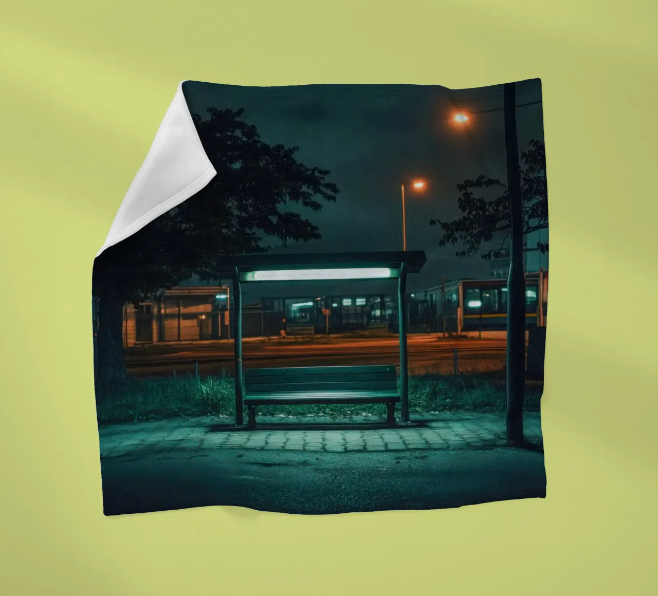 Silent Waiting in Hanoi fleece blanket by By Night
