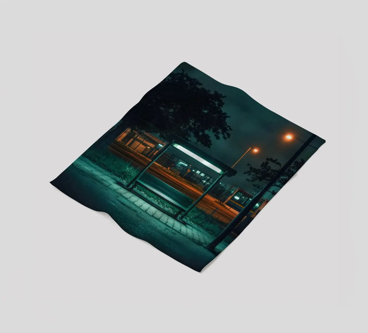 Silent Waiting in Hanoi fleece blanket by By Night