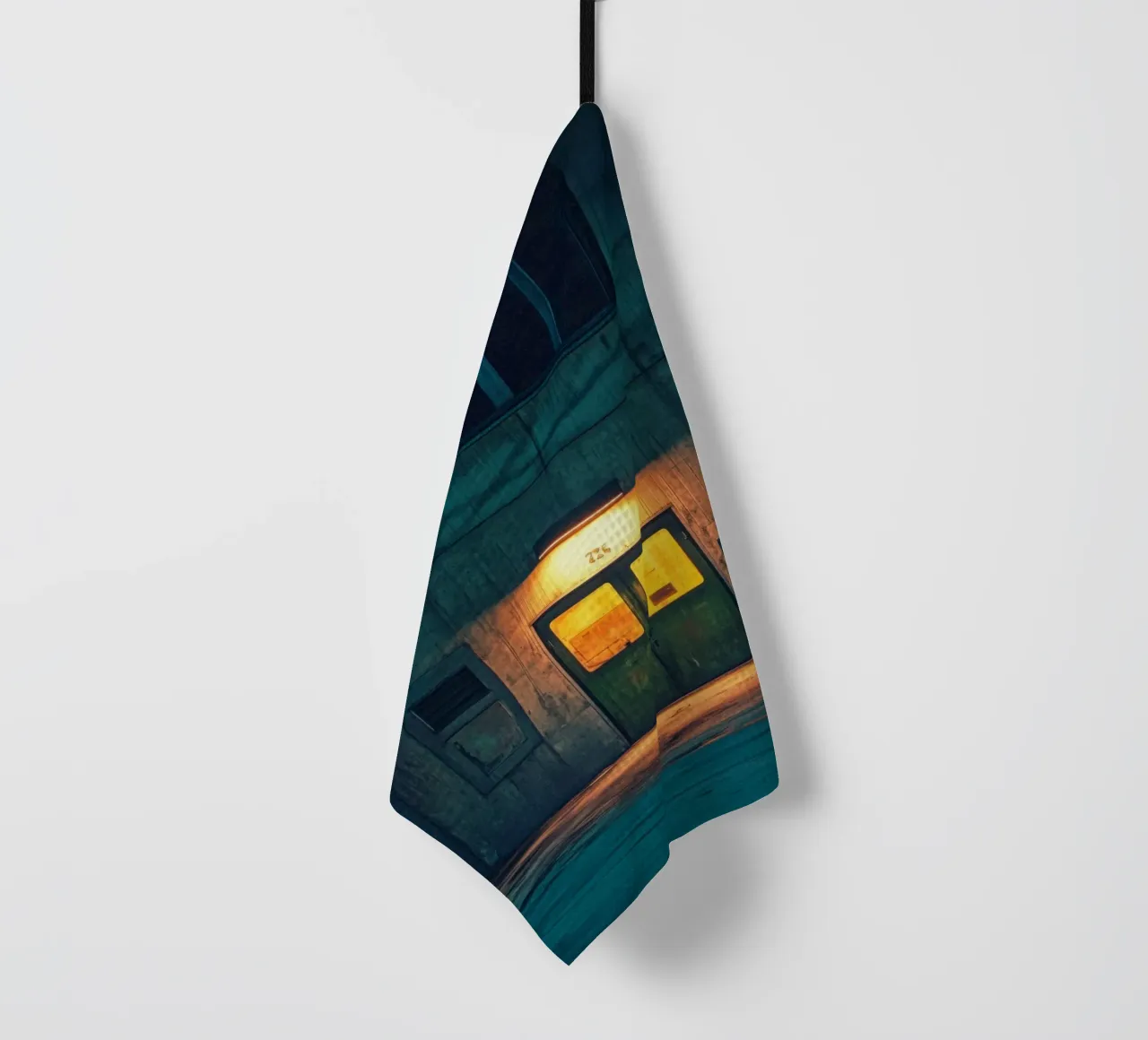 Hanoi's Illuminated Gate tea towel by By Night