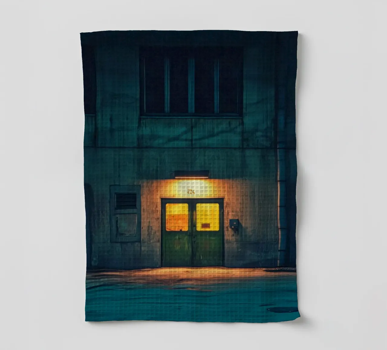 Hanoi's Illuminated Gate tea towel by By Night