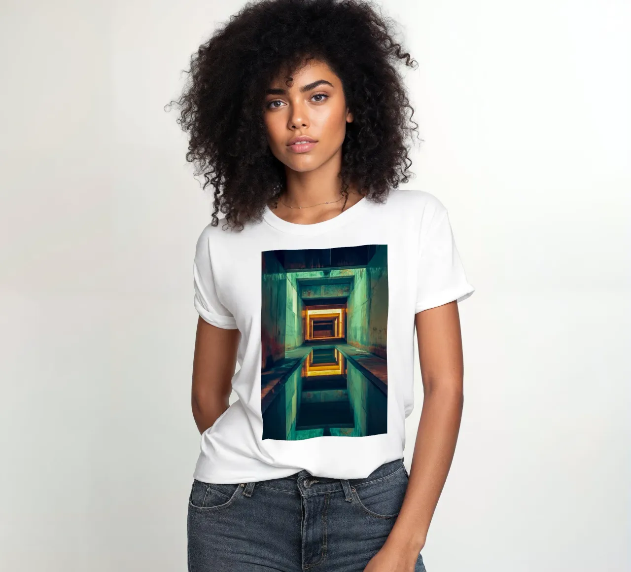 The Infinite of Kathmandu: Journey through a visual labyrinth women's fitted t-shirt by By Night