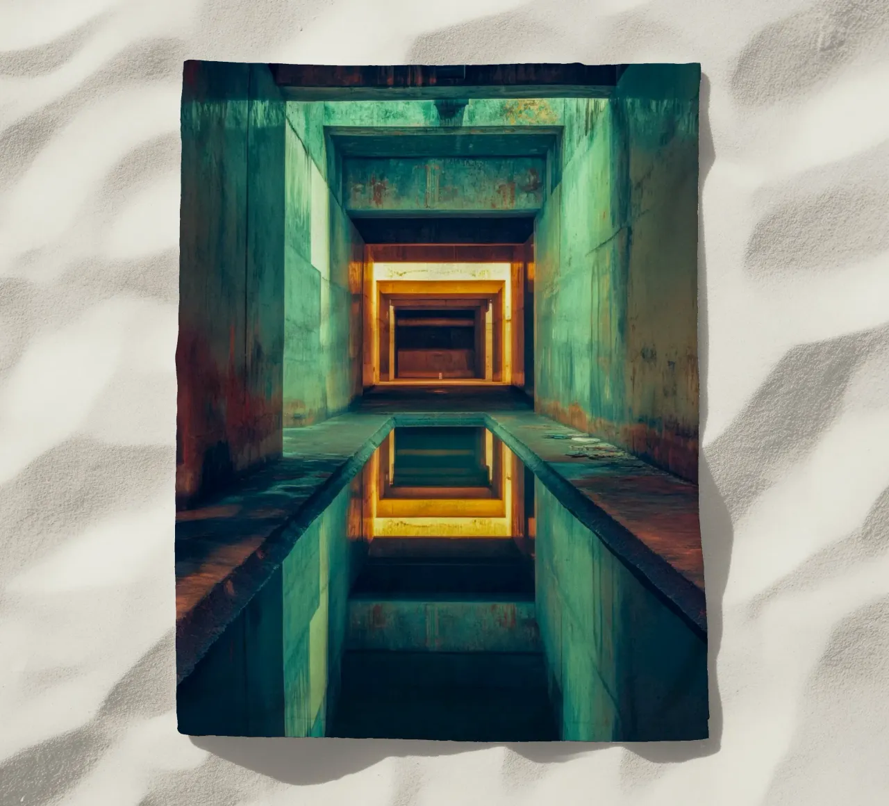 The Infinite of Kathmandu: Journey through a visual labyrinth beach towel by By Night